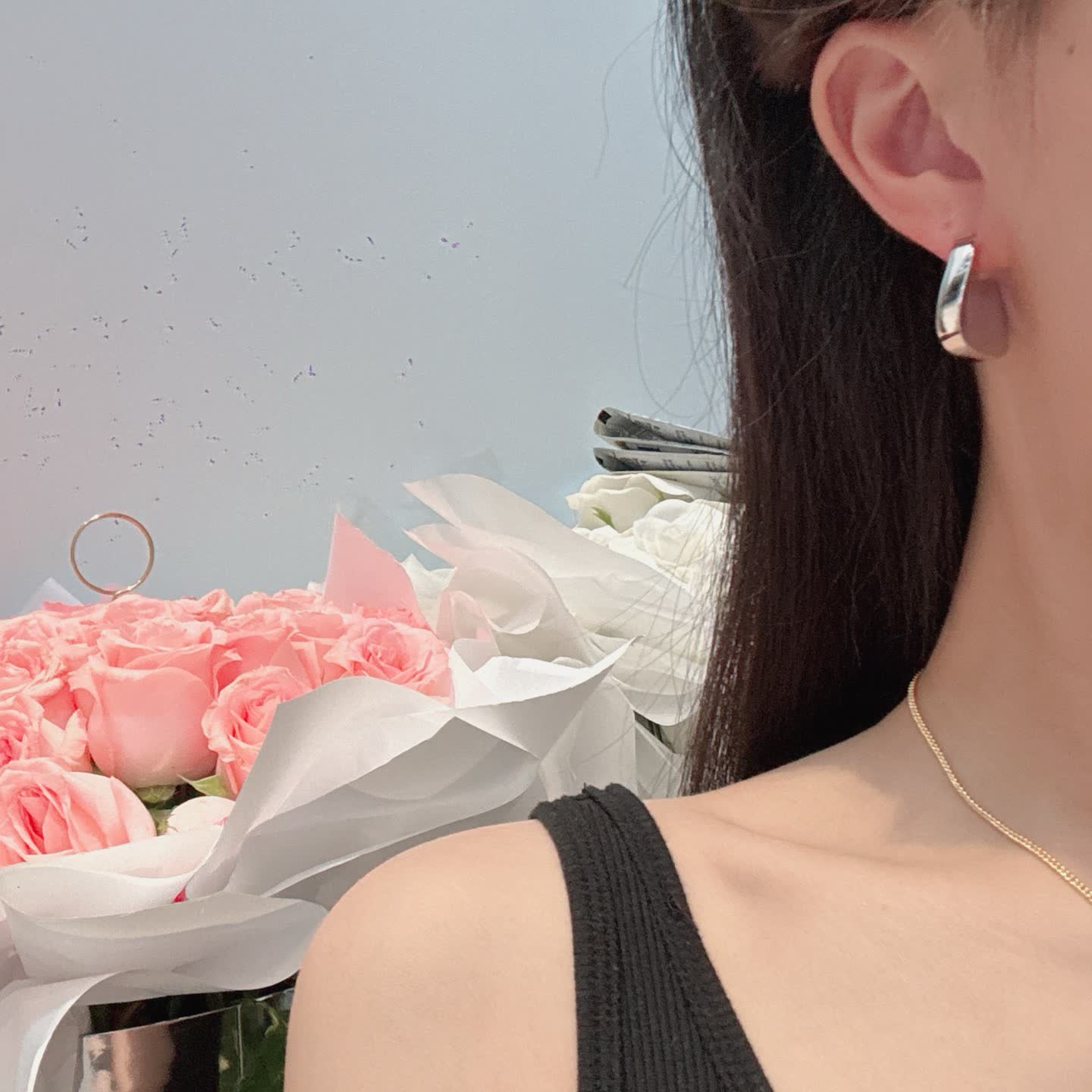 Bottega Veneta Silver Hoop Earrings